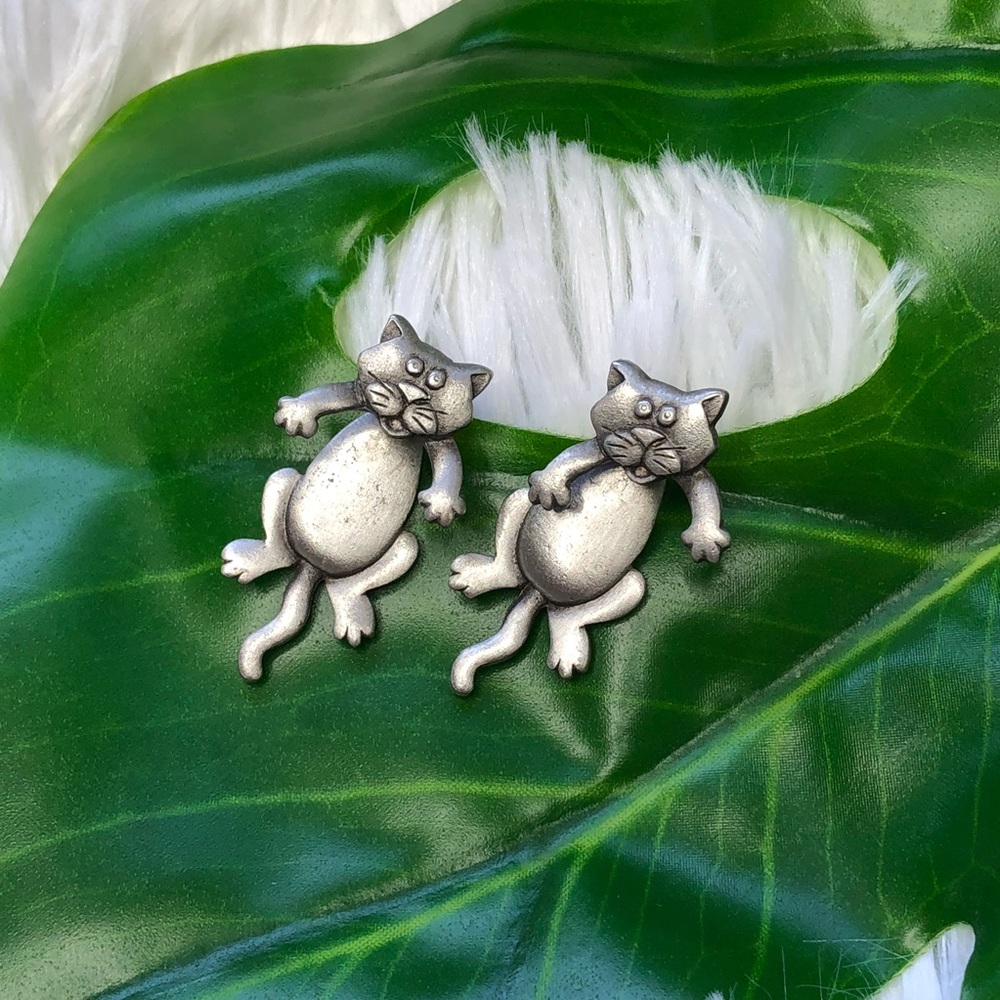 jonette jewelry 3D cat earrings